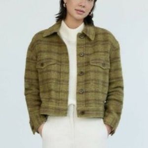 Aritzia Wilfred Free Autumn Shirt Jacket In Green Plaid Small